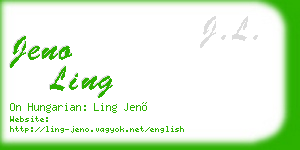 jeno ling business card