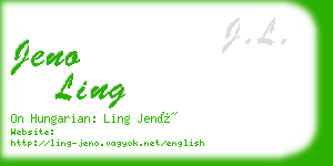 jeno ling business card